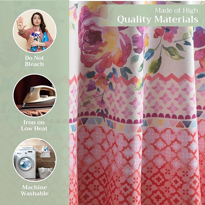 Maison d' Hermine Table Cloth Round Table 100% Cotton 69 Inches Tablecloth Reusable Decorative Everyday Use for Dining Room, Farmhouse, Home, Party, Festive & Wedding Spring Summer - Rose Garden