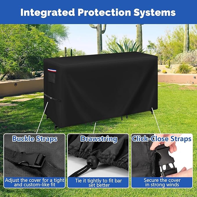 Customized Patio Furniture Covers for Table and Chairs, Personalized Heavy Duty Waterproof Patio Set Cover for Patio Furniture Set/Outdoor Balcony Furniture Sets, Rectangular