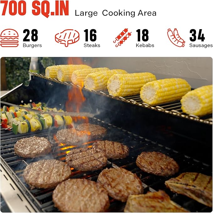 Monument Grills Larger 4-Burner Propane Gas Grills Stainless Steel with Cooking Grids(2 Items)