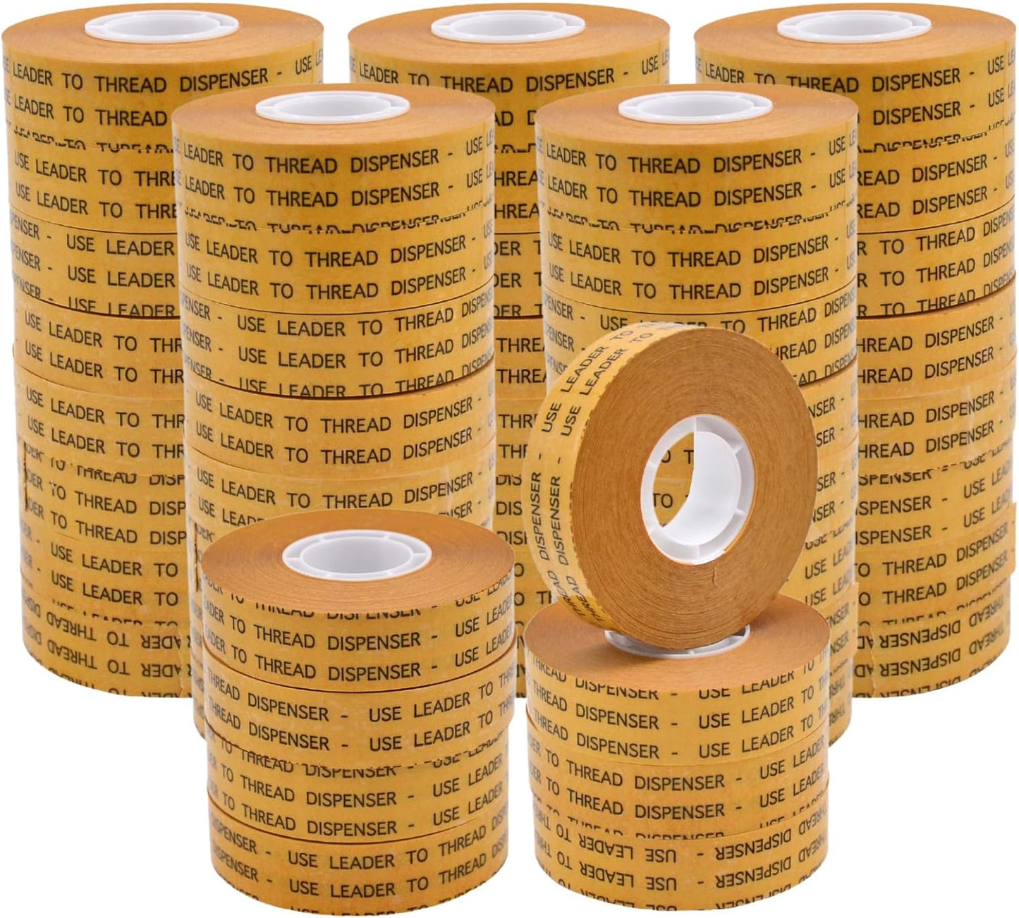 WOD General Purpose ATG Tape, 3/4 inch x 36 yds. (Set of 48 Rolls) Adhesive Transfer Tape Glider Refill Rolls Clear Adhesive on Gold Liner (Acid Free) RWATG20