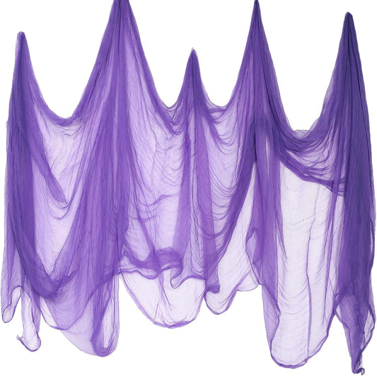 Boao Halloween Cheese cloth 85 x 197 Inch Purple Cheesecloth Roll for Crafts Large Cotton Muslin Gauze Fabric for Halloween Outdoor & Indoor Spooky Decoration