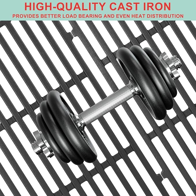 Grill Grates & 15.3" Flavorizer Bars for Weber Spirit I/II 300 Series, for Weber Spirit S-310,E-310,S-320,E-320,SP-330,SP-320,S-330,SP-310 Grills with Front Control Knobs,for Weber 7638 7636