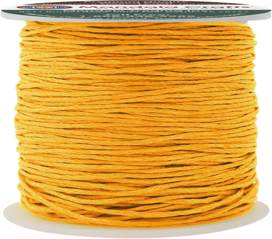 Mandala Crafts 0.5mm 109 Yards Mustard Yellow Cotton Waxed Cord for Jewelry Making Bracelet Cord Waxed String - Beading String Thread Jewelry Cords for Necklaces String