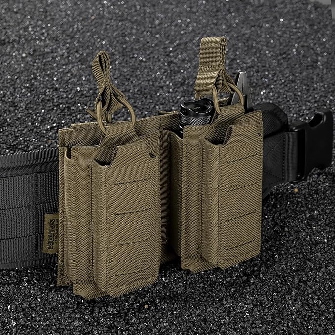 EXCELLENT ELITE SPANKER Tactical Open-Top Single/Double/Triple Molle Mag Pouch for Pistol Mag Pouch Tactical Bag Accessories Holder