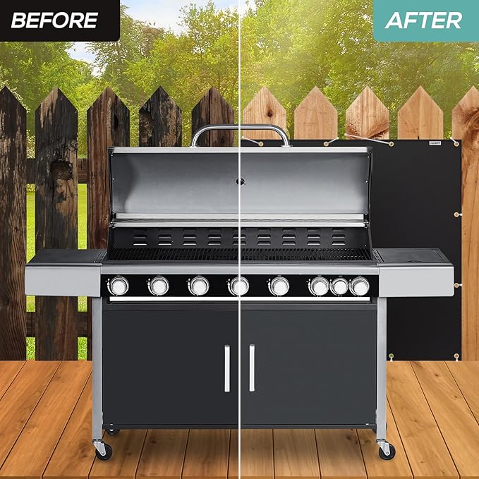 Heat Shield Behind Grill 3'x4' Heat Shield Mat for Wall, Deck Fence, Railing, Grill and Refrigerator, Heavy Duty Fireproof Cover and Screen Protect Deck Railing from Grill