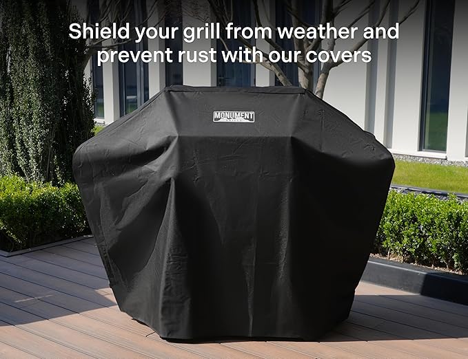 Monument Grills Larger Convertible 4-Burner Natural Gas Grill Stainless Steel Cabinet Style Propane Grills with BBQ Cover(2 Items), Outdoor Use