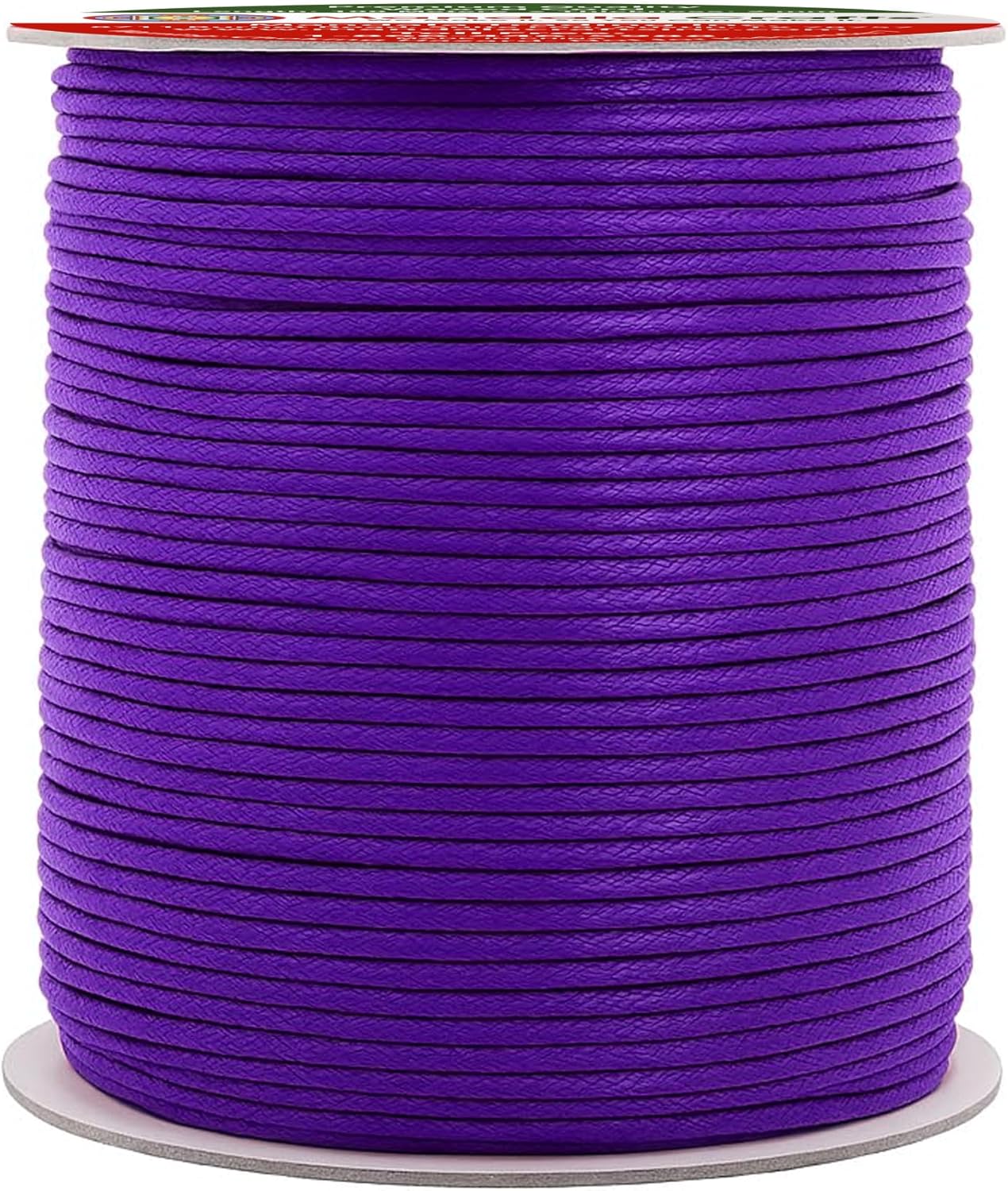 Mandala Crafts 2mm 109 Yards Purple Cotton Waxed Cord for Jewelry Making Bracelet Cord Waxed String - Beading String Thread Jewelry Cords for Necklaces String