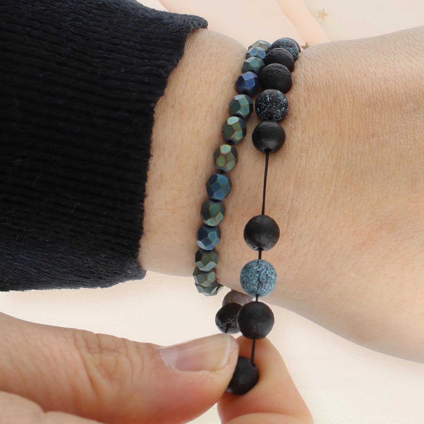 The Beadsmith Opelon Stretch Cord – Elastic Beading Fiber, Black, 1.2 mm Diameter, 25 Meters (82 ft) Spool