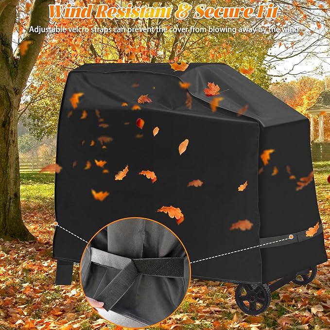 Grill Cover for Traeger Woodridge Accessory Wood Ridge Replacement Parts BAC761 Pellet Smoker Full Length 600D Waterproof Outdoor BBQ Covers Grilling