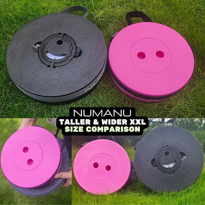 NUMANU 2025 Upgraded XXL Collapsible Stool 19.7", 1000lbs Max Weight, Wider & Taller Pop Up Seat, Heavy Duty Portable Retractable Folding Chair or Travel Foot Rest, Gift for Camping & Outdoors