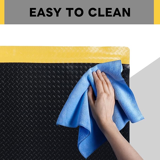 Nisorpa Anti Fatigue Mats Industrial 2' x 7' Ergonomic Standing Mat 15/16" Extra Thick Kitchen Rugs for Standing Heavy Duty Commercial Diamond Plate - Safety Support for Leg & Back Pain