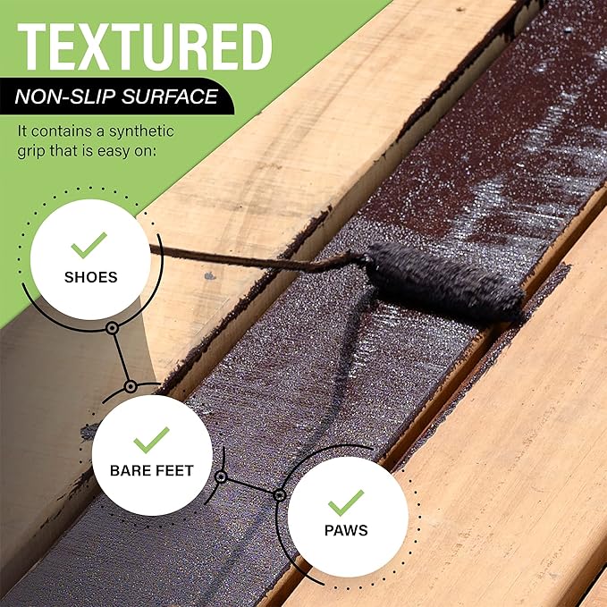 Dura Grip Anti-Slip Paint for Concrete, Wood, Tile and Metal – Non-Skid Coating for Floor, Decking and Ramps – Gallon (Black)