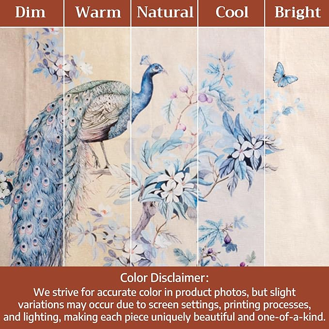 Maison d' Hermine Premium Table Cloth Square Table 100% Combed Cotton 70 x 70 Inches Tablecloth Reusable Decorative for Dining Room, Farmhouse, Party, Festive & Wedding - Peacock Utopia - Sandy Beach