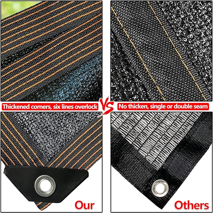 QLOFEI Shade Cloth for Patio, 80-90% Sunblock Shade Sails for Garden Pergola Outdoor, Sun Shade Cloth with Grommets for Kennel Chicken Coop Lawn Easier to Hang Shade Neting Cover, 25x40 FT