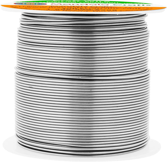 Mandala Crafts 22 Gauge Anodized Aluminum Craft Wire for Jewelry Making - 100 FT Colored Flexible Gray Wire - Bendable for Bonsai Armature Crafting Sculpting