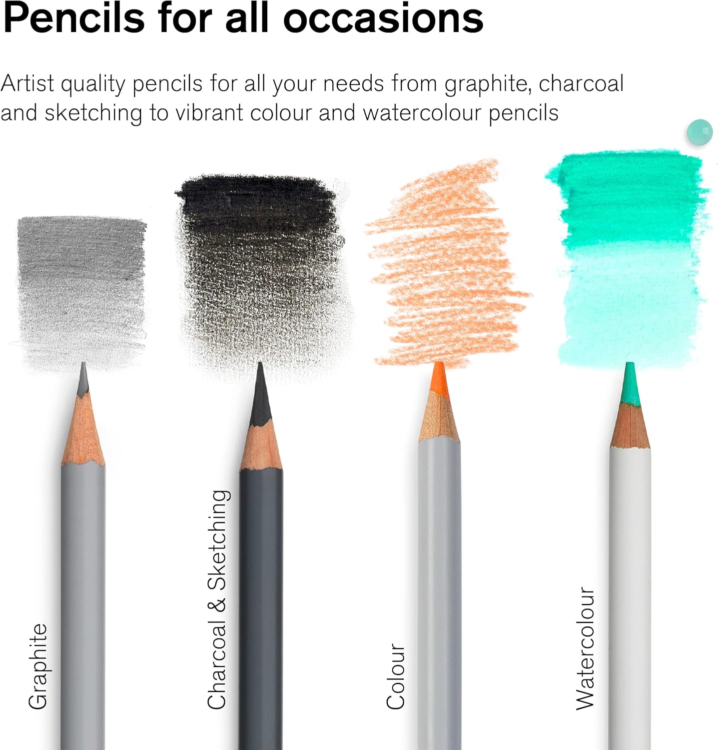 Winsor & Newton Studio Collection Artist Pencils, Sketching Pencils, Set of 5