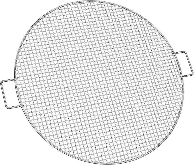 Stanbroil Fire Pit Cooking Grill Grate - Outdoor Round BBQ Campfire Grill Grid - Camping Cookware - Stainless Steel, 24 Inch