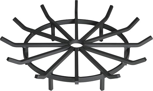 SteelFreak Heavy Duty Wagon Wheel Firewood Grate for Fire Pit - Made in The USA (28 Inch)