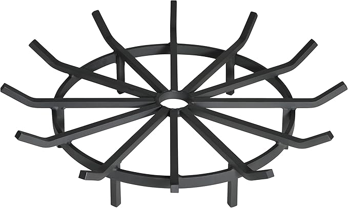 SteelFreak Heavy Duty Wagon Wheel Firewood Grate for Fire Pit - Made in The USA (32 Inch)