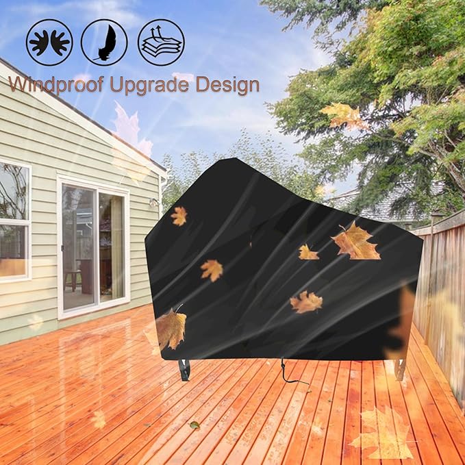 Kamado Ceramic BBQ Grill Cover for Big Green Egg, Heavy Duty Waterproof Grill Station Table Cover, Outdoor Grill Cart Cover-60 L x 30" W x 50" H