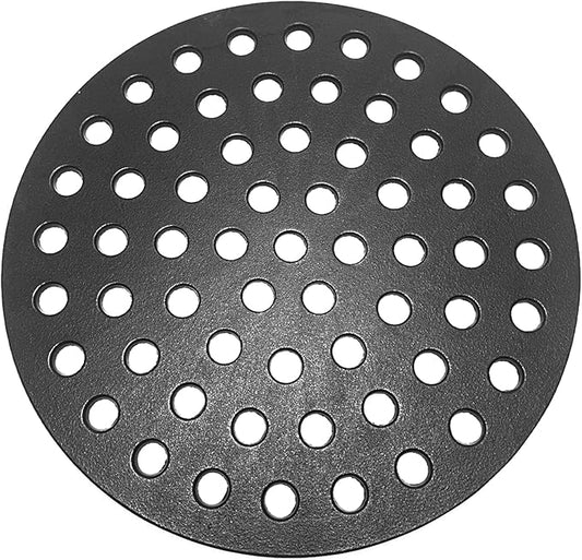 7441 Round 17" Cast Iron Fire Grate, Charcoal Grates Bottom Plate Replacement Parts for Weber 22" Kettle, One-Touch, Master Touch, Bar-B-Kettle, Performer，Big Green Egg XL Charcoal Grill