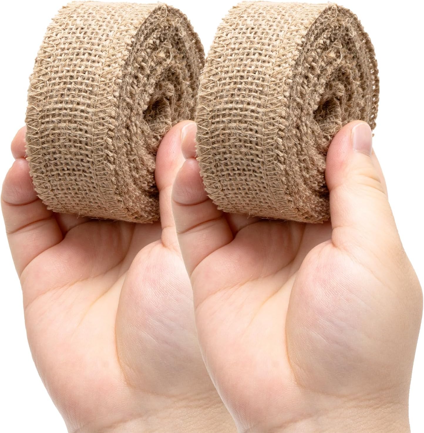 Burlap Fabric Roll - 10 Yards Natural Jute Fabric Ribbon for DIY Gift Wrapping, Craft Projects, Wedding, Christmas Home Decoration (2.5cm, 1 Inch)