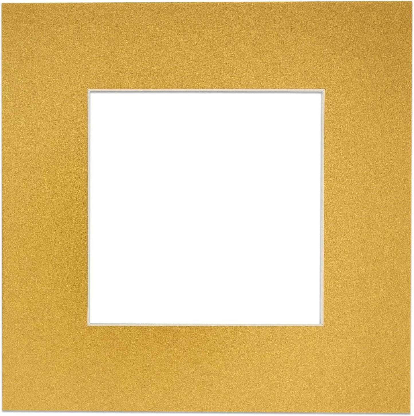 5x7 Mat for 8.5x11 Frame - Precut Mat Board Acid-Free Show Kit with Backing Board, and Clear Bags Metallic Gold 5x7 Photo Matte Made to Fit a 8.5x11 Picture Frame Matboard for Framing, Pack of 25 Mats