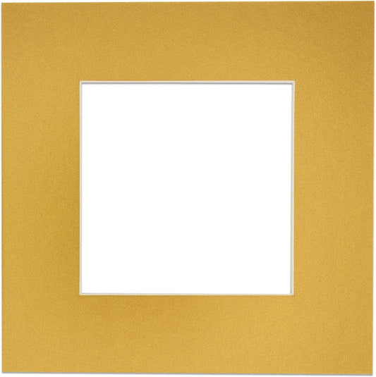 11x14 Mat for 8.5x11 Photo - Precut Metallic Gold Picture Matboard for Frames Measuring 11 x 14 Inches - Bevel Cut Matte to Display Art Measuring 8.5 x 11 Inches - Acid Free Pack of TEN MATS