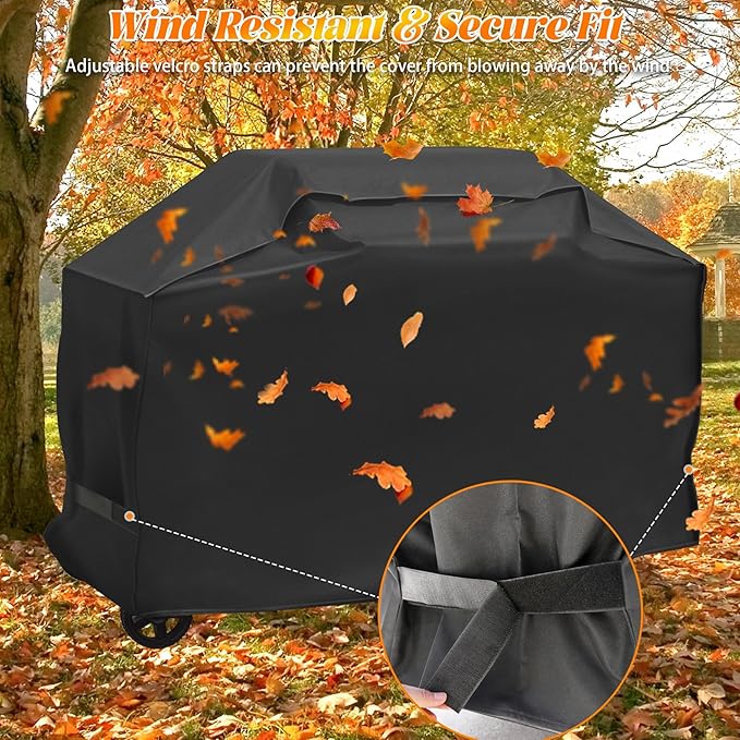 Grill Cover for Traeger Woodridge Pro Replacement Parts Wood Ridge Elite BAC776 Pellet Smoker Covers Accessory Full Length 600D Waterproof Outdoor BBQ