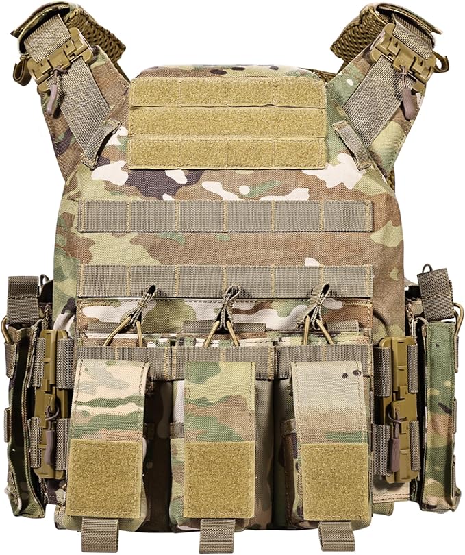 GFIRE Tactical Vest - Airsoft Lightweight Modular 3D Breathable Quick Release Vest, Adjustable Tactical Gear for Training