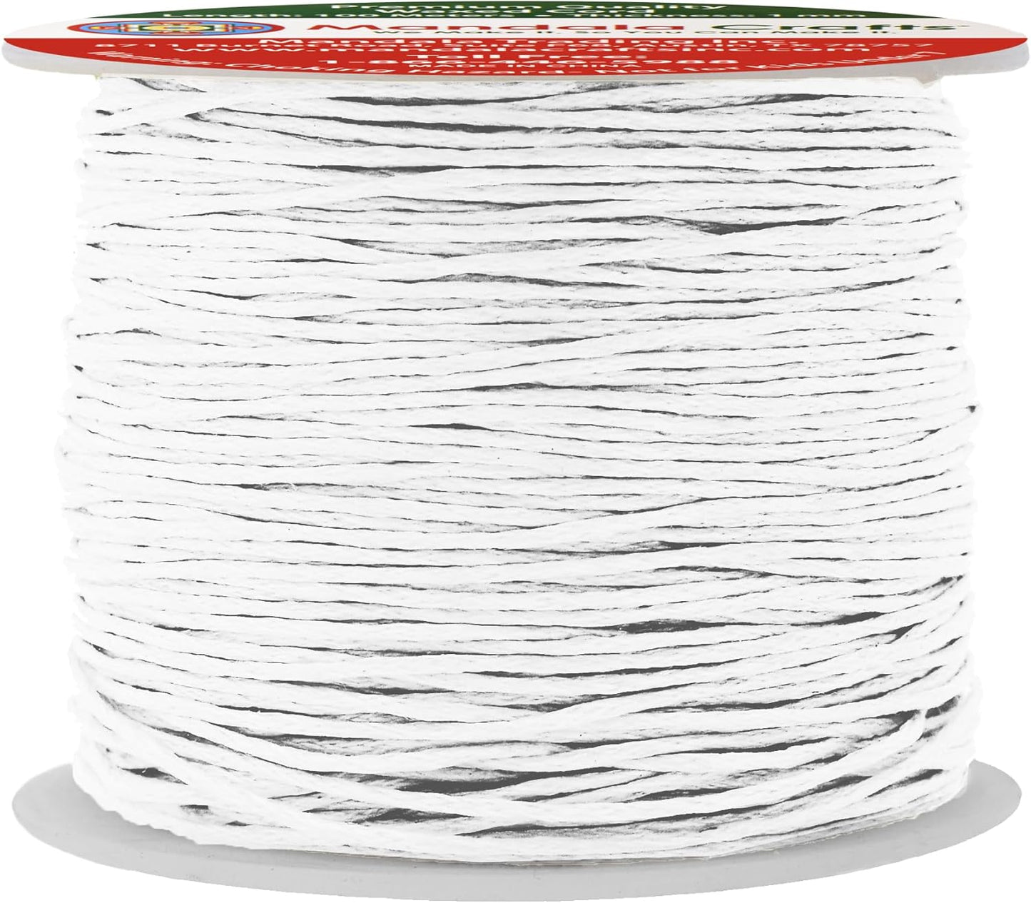 Mandala Crafts 1mm 109 Yards White Cotton Waxed Cord for Jewelry Making Bracelet Cord Waxed String - Beading String Thread Jewelry Cords for Necklaces String
