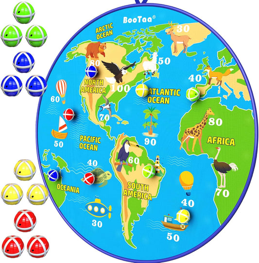 BooTaa 29" Large Dart Board for Kids, Kids Dart Board with Sticky Balls, Boys Toys, Indoor/Sport Outdoor Fun Party Play Game Toys, Birthday Gifts for 3 4 5 6 7 8 9 10 11 12 Year Old Boys Girls