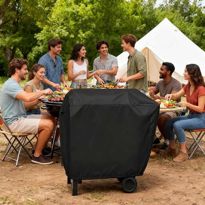 Grill Cover for Maison BACKYARDS Charcoal Smoker Grill Combo, Waterproof Outdoor Propane Gas BBQ Grills Covers - 17" D x 35.5" W x 39" H