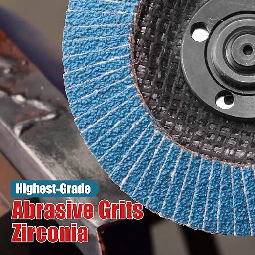 EZARC Flap Discs 80 Grit, 4 1/2 x 7/8-Inch Flap Sanding Disc, Type 29 Zirconia Grinding Wheel for Stainless Steel, Sheet Metal (50 Pack)