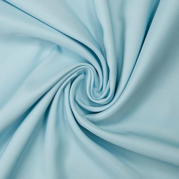 Gee Di Moda Rectangle Tablecloth - 90 x 156 Inch Baby Blue Table Cloth for 8 Foot Tables with Floor-Length Drop - Heavy Duty Washable Fabric for Holiday Party, Dinner, Weddings & Baby Shower