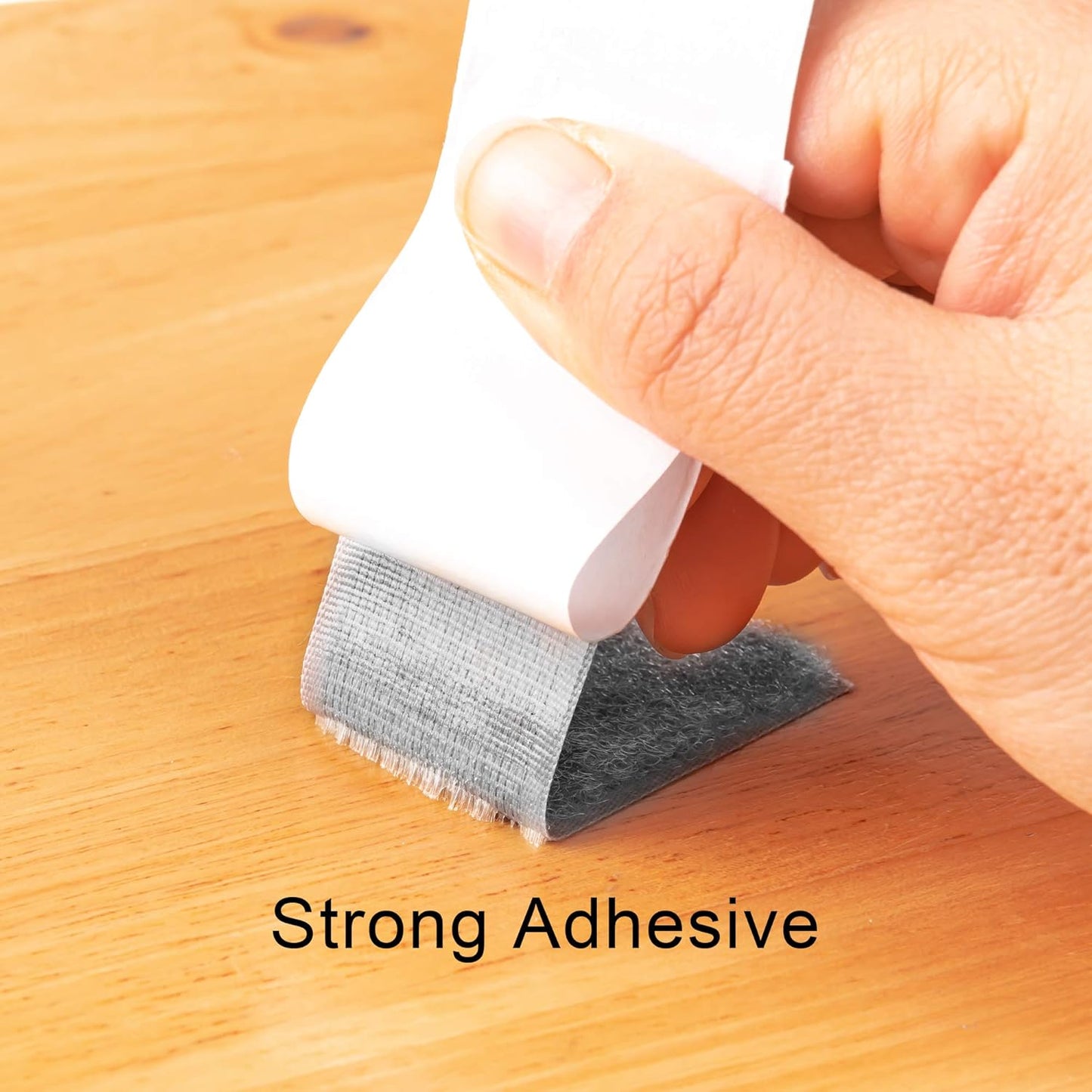 BRAVESHINE 16.5FT Hook and Loop Tape Roll with Adhesive - 1.2 Inch Fabric Fasteners Tape Double-Sided Backing Stick On Hook and Loop Strips for Sewing, Crafting, Mounting or Anti Slip Use - Grey