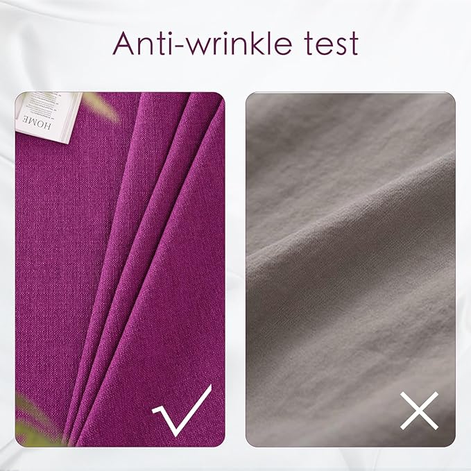 BALCONY & FALCON Rectangle Tablecloth Washable Wrinkle Resistant and Water Proof Table Cloth Decorative Linen Fabric Tablecloths for Dining Parties Kitchen Wedding and Outdoor Use (Purple, 57x85)