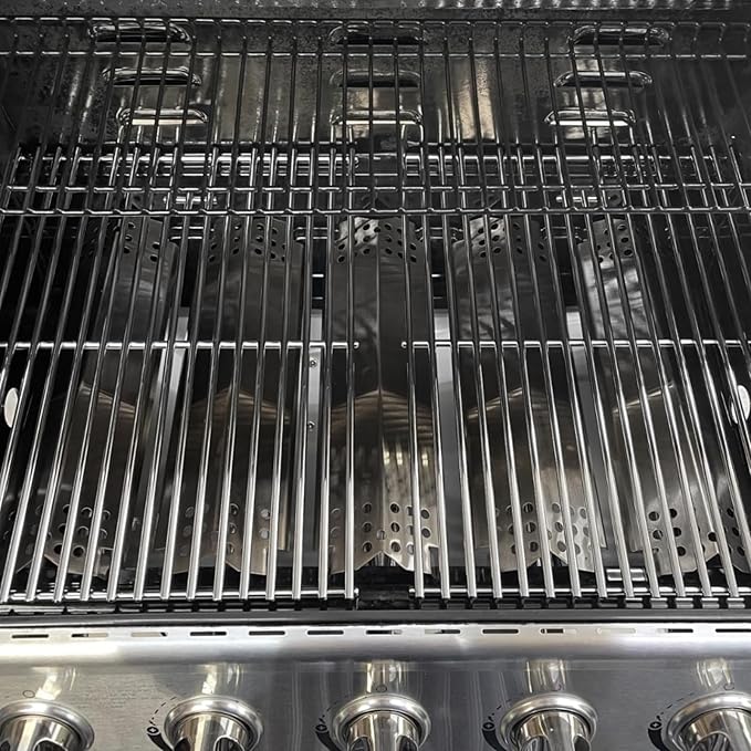 Replacement Grill Parts for Home Depot Nexgrill 5 Burner 720-0888A 720-0888 720-0888N 720-0888S,Cooking Grates & Heat Plates for Nexgrill 4 Burner 720-0830 720-0830HM 720-0830H,Stainless Steel