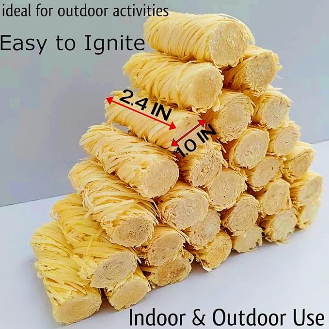 Fire Starter -Easy to Ignite, 72 pcs Odorless Natural Fire Starters for Wood Stove & Pellet, Fireplace, Indoor & Outdoor Fire Pit, Firestarter for Grill, BBQ, Campfires, Chimney Charcoal, Tumbleweed