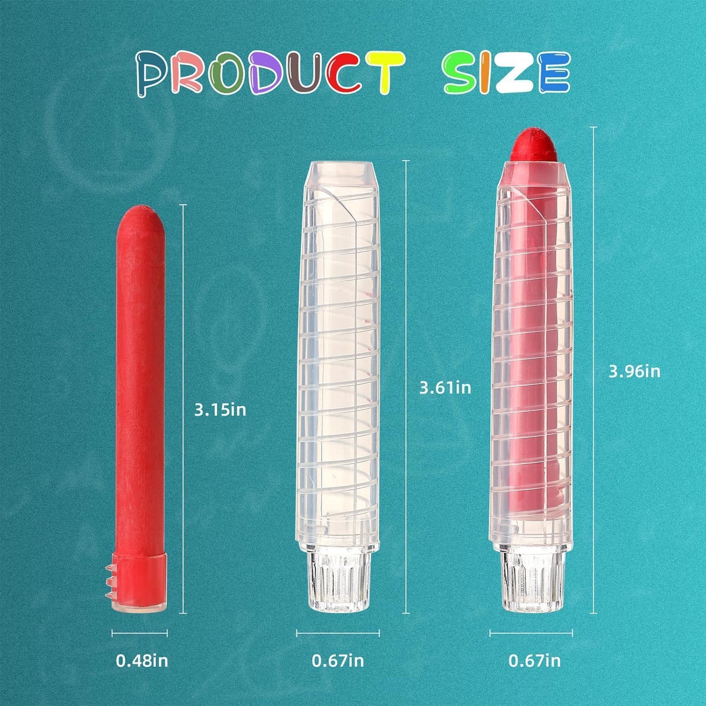 36 Pcs Dustless Chalk Colored twistable Chalk for Blackboard Doodling, Drawing, Writing, Colour Mixture