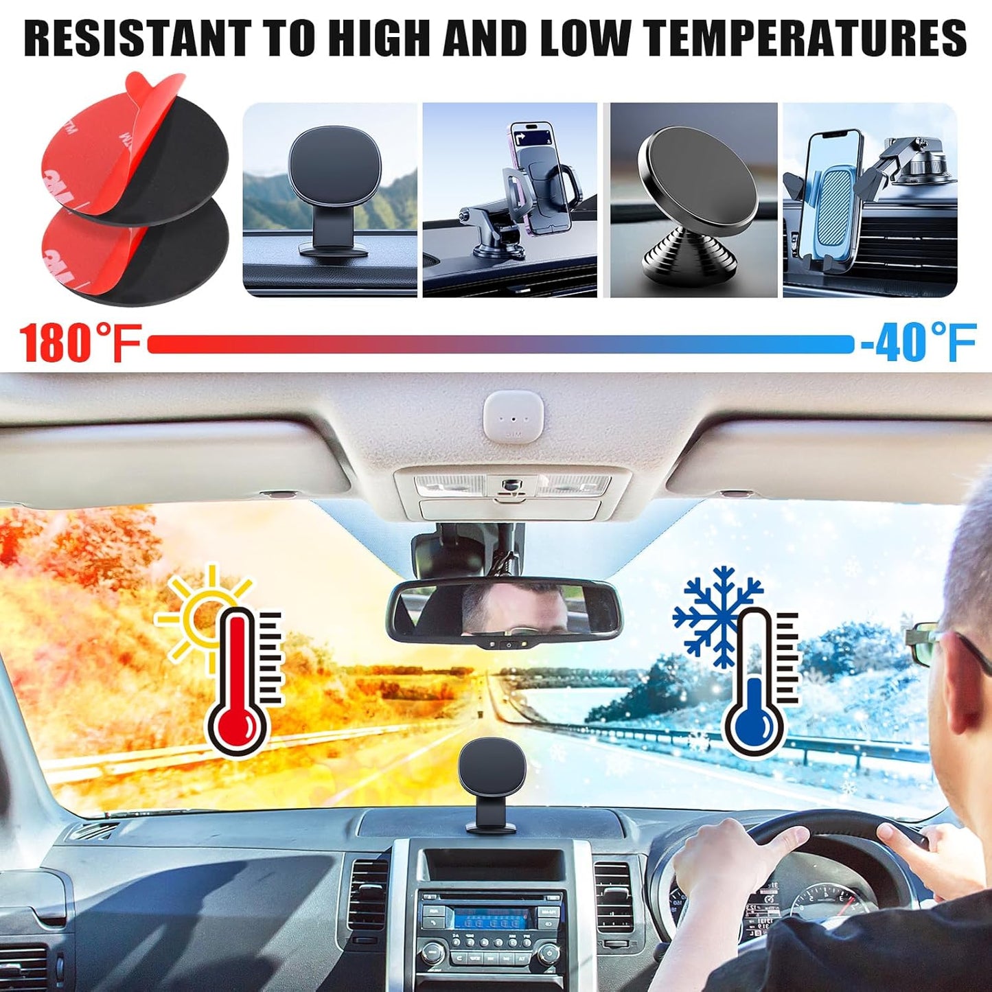 32 Pack 3M VHB 5952 Foam Tape, Double-Sided Heavy Duty Mounting Tape – 1 Inch & 2 Inch, Square, Rectangle & Round Shapes, Waterproof & Heat Resistant, for Car, Home Decor & Outdoor Use