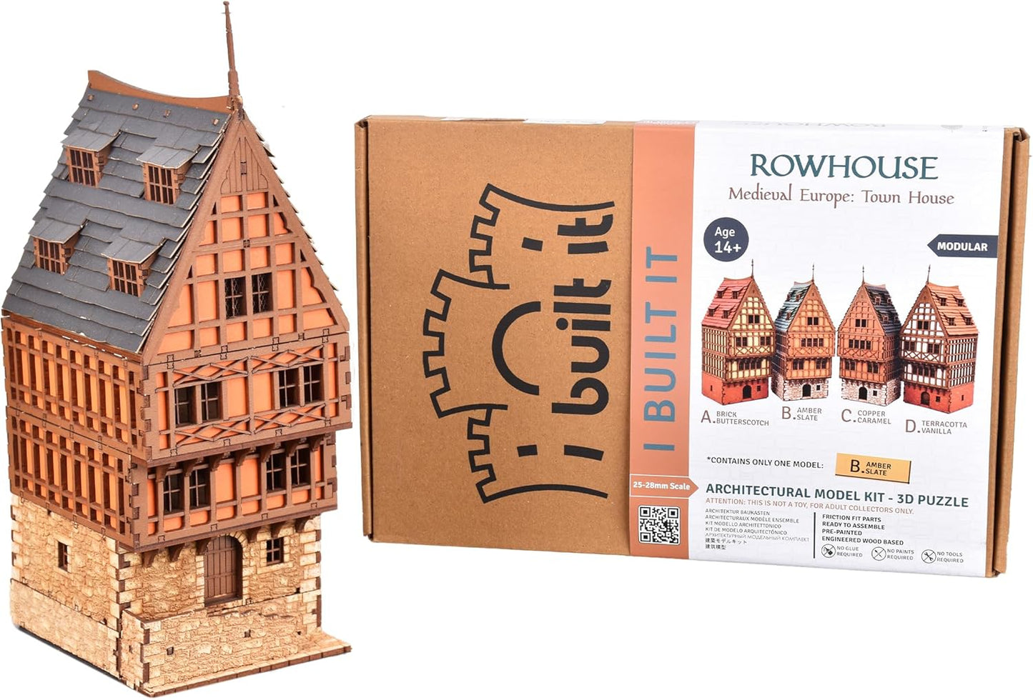 Cooper Rowhouse DIY Wooden Building Kit for Teens and Adults, Suitable for Playing with Family - Realistic