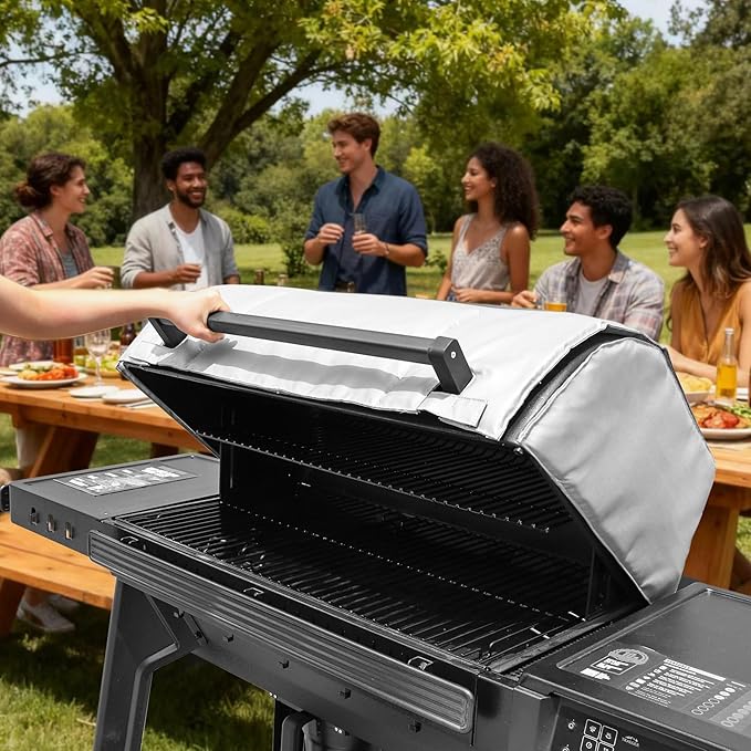 Insulation Blanket Replacement for Traeger Woodridge Pro/Elite Pellet Grill,Thermal Blanket for Smoker for BAC776 Traeger Grill Cover Woodridge Pellet Smoker Blanket Winter Insulation Accessories