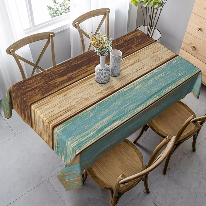 Worltoldb Farmhouse Country Tablecloths Polyester Table Cloth for Kitchen Dinning Table Washable Table Cover for Parties Wedding Picnic White9