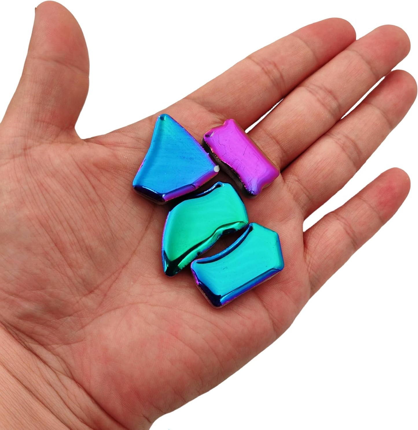 0.78"-1.57" Irregular Ceramics Mosaic Tiles,1.1LB Mosaic Pieces Stones for Home Decoration DIY Craft Plates Flowerpots Vases Cups Mosaic Making Supplies (Rainbow)