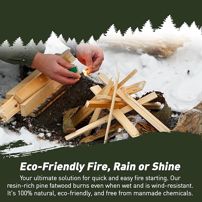 Double Tree Fatwood Fire Starter Sticks - Organic Resin Rich Premium – Fire Starter for Wood Stoves, Fireplaces, Campfires, Bonfires - Non-Toxic (14 Pounds)