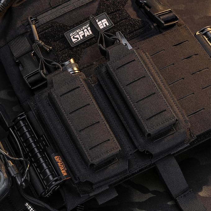 EXCELLENT ELITE SPANKER Tactical Open-Top Single/Double/Triple Molle Mag Pouch for Pistol Mag Pouch Tactical Bag Accessories Holder