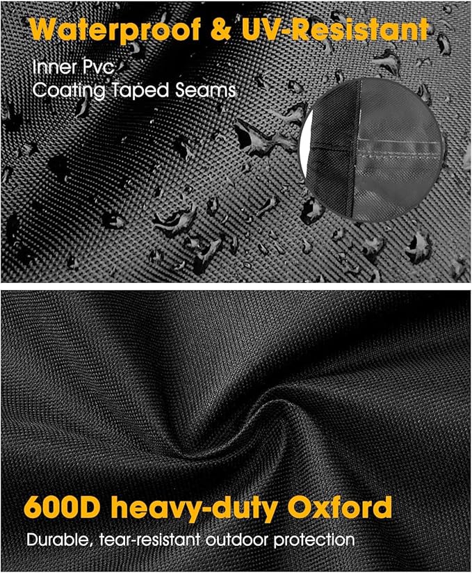 Fire 360 side Fire Pit Cover for Nlnja 24 Inch Round Pits Oxfford 600D PVC Fabric Waterproof Windproof Anti UV Dust Resistant with Lift Pomer Backing Critical Taping Seam Column Hem 1PCS
