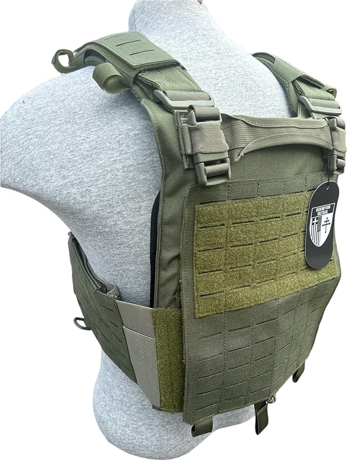 Redemption Crusader 2.0 Molle Quick Release Buckles Airsoft Vest With Adjustable Size Sides And Triple Pouch