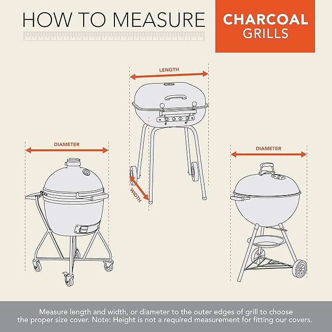 Modern Leisure 2974 Basics Walk-A-Bout Charcoal Grill Cover (21.5 L x 21.5 D x 14.5 H inches) Water-Resistant, Black